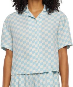 URBAN CLASSICS Camisa de verano de manga corta para mujer de viscosa, camisa hawaiana para mujer con estampado floral, cierre de botones, tallas de XS a 5XL