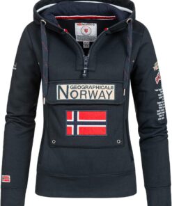 Geographical Norway Gymclass Lady - Sudaderas Mujer con Capucha Y Bolsillos - Sudadera Manga Larga Chaqueta Caliente - Cremallera Jersey Mujeres Primavera Verano Otoño Invierno