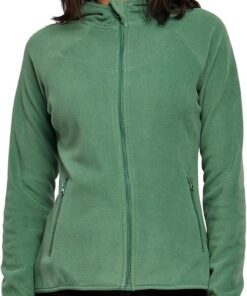 Urban Classics Ladies Polar Fleece Zip Hoodie Mujer Capucha con Cremallera Negro Daumenlöcher Regular