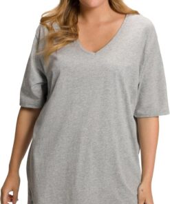 Ulla Popken T-Shirt V-Ausschnitt Camiseta Mujer (Pack de 1)