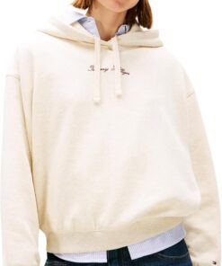 Tommy Hilfiger Sudadera Mujer Classic Script Fleece con Capucha