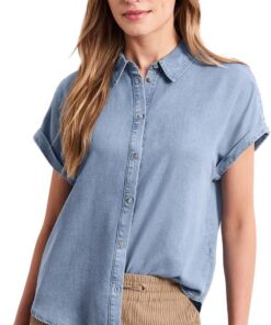 Street One 3412229 Blusa Vaquera con Aspecto Vaquero Mujer (Pack de 1)