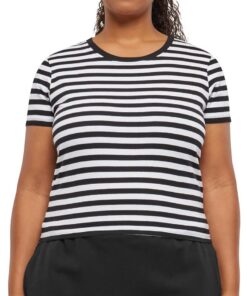 Urban Classics Camiseta de Rayas Cortas para Mujer Camiseta Mujer