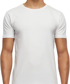 Urban Classics Camiseta Elástica Ajustada Hombre Camiseta Negro 95% algodón, 5% elastán Estrechos