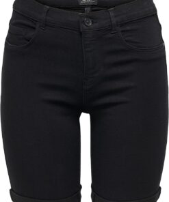 ONLY Denim Shorts ONLRAIN Mid Waist Bodycon Fit Denim Shorts