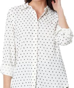 Tommy Hilfiger Clip Dot Button Up Shirt Camisa para Mujer