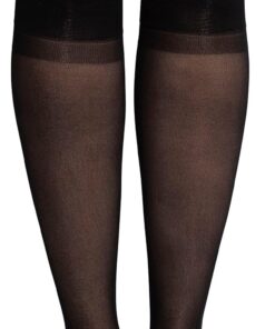 Ulla Popken Medias hasta la rodilla para mujer, talla grande, 30 denier