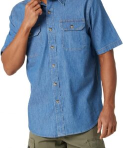 Wrangler Authentics Camisa Tejida Clásica de Manga Corta Camisa Tejida clásica de Manga Corta Hombre