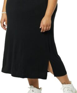 Amazon Essentials Mujer Falda Midi de Punto sin Cierre (Disponible en Tallas Grandes)