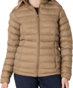 Amazon Essentials Mujer Chaqueta Acolchada Ligera de Manga Larga, Plegable, Resistente a la Lluvia (Disponible en Tallas Grandes)