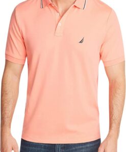 Nautica Classic Fit Short Sleeve Solid Tipped Collar Soft Polo Shirt Camisa de Polo Hombre (Pack de 1)