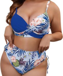 Bañadores Mujer Natacion Tallas Grandes Bikini para Mujeres Push Up Cuello En V Traje De Baño De Dos Piezas Sexy Halter Conjunto De Bikinis Ropa De Playa Verano Piscina Vikinis Set con Impresión