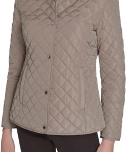 Calvin Klein Diamond Quilted Jacket – Lightweight Snap Button Coat With Pockets Chaqueta acolchada Mujer (Pack de 1)