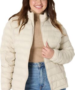 Amazon Essentials Mujer Chaqueta Acolchada Ligera de Manga Larga, Plegable, Resistente a la Lluvia (Disponible en Tallas Grandes)