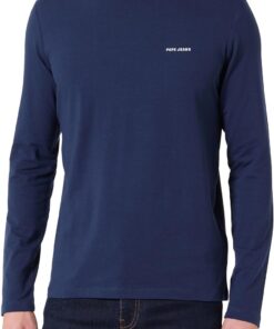 Pepe Jeans M Basic Logo Stretch L/S Camiseta Hombre (Pack de 1)