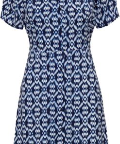 ONLY Vestido Mini Mujer Diseño Veraniego Estampado Vestido Blusa Corto Manga Ropa