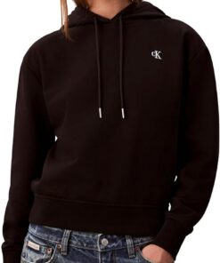 Calvin Klein Hoodie Mujer Monogram Terry con Logotipo