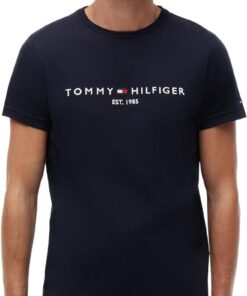 Tommy Hilfiger Camiseta de Manga Corta para Hombre Core Tommy Logo Cuello Redondo