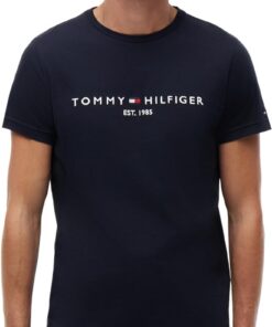 Tommy Hilfiger Camiseta de Manga Corta para Hombre Core Tommy Logo Cuello Redondo