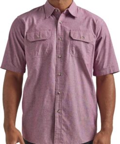 Wrangler Authentics Camisa Tejida Clásica de Manga Corta Camisa Tejida clásica de Manga Corta Hombre