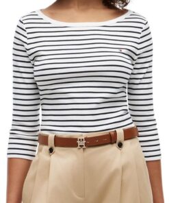 Tommy Hilfiger Cody Boat-nk 3/4 Slv tee Ww0ww49928 Camiseta S/S Mujer (Pack de 1)
