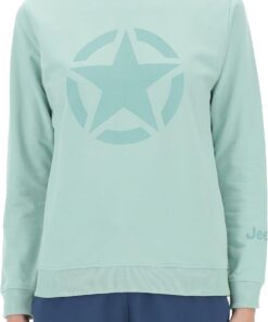 Jeep J Woman Round Neck Sweatshirt Star Large Print J24s Sudadera Mujer (Pack de 1)