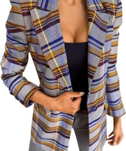 Chaquetas de Traje y Blazers Mujer Traje Chaqueta Mujer Blazer de Solapa Oficina Negocios Chaquetas Corta Ajustada de Manga Larga Mujer Casual Liquidación Venta Slim Fit Baratos Abrigo