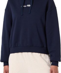 Tommy Hilfiger Sudadera Mujer Classic Script Fleece con Capucha