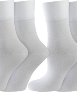 Nur Die 2er Feine Baumwolle Komfort Socke Feinmaschige Baumwollsocken (59%) Mit Komfortbund Ohne Gummifäden, Druckfreie Spitze Calcetines Mujer