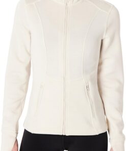 Amazon Essentials Mujer Sudadera con Capucha Entallada y Transpirable con Cremallera y Orificios para los Pulgares