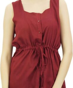 Bimba Solid Conjunto de 2 Piezas para Dormir para Mujer Camisa Casual sin Mangas y Ropa Interior Corta