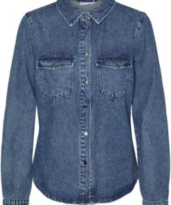 Vero Moda Vmjennie LS Denim Shirt Mix Noos Camisa Vaquera Mujer