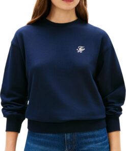 Tommy Hilfiger TH Script Reg Sweatshirt Ww0ww48724 Sudadera sin Botones Mujer (Pack de 1)