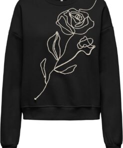 Onlelisanna O-Neck Box SWT, Negro, M