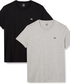 Lee Twin Pack Crew Camisetas Hombre (Pack de 2)
