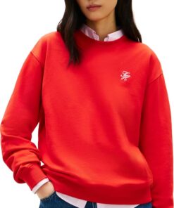 Tommy Hilfiger TH Script Reg Sweatshirt Ww0ww48724 Sudadera sin Botones Mujer (Pack de 1)