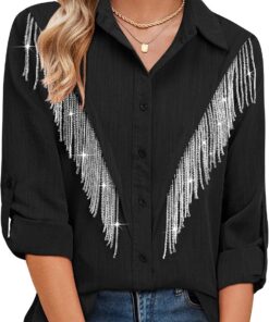 MYMORE Nashville - Camisa de Manga 3/4 para Mujer