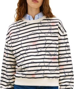 Tommy Hilfiger Flower Graphic Sweatshirt Ww0ww49627 Sudadera sin Botones Mujer (Pack de 1)