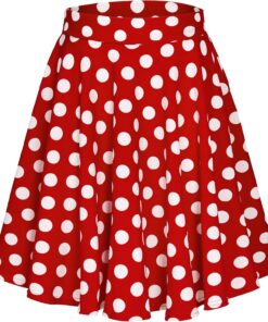 Urban GoCo Falda Mujer Elástica Plisada Básica Patinador Multifuncional Corto Falda