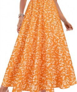 Faldas elásticas de cintura alta para mujer, estilo bohemio, casual, playa, vacaciones, estampado floral, acampanado, DJ802