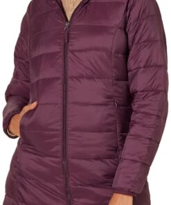 Amazon Essentials Mujer Chaqueta Acolchada con Capucha, Ligera e Impermeable (Disponible en Tallas Grandes)