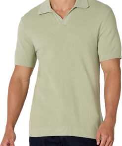 Amazon Essentials Hombre Polo de Punto de Manga Corta y Corte Recto