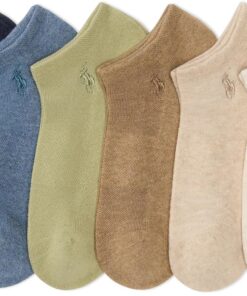 POLO RALPH LAUREN Performance Cotton Low Cut Socks - 6 Pair Pack - Breathable Mesh & Sport Cushioning Cojín de corte bajo Mujer