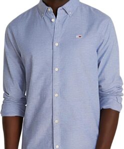 Tommy Jeans Camisa Hombre TJM Slim Manga Larga
