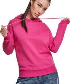 URBAN CLASSICS Sudadera de Invierno con Capucha para Mujer, 100% Algodón Orgánico Natural, Jersey de Manga Larga, Disponible en Varios Colores y Tallas XS - 5XL