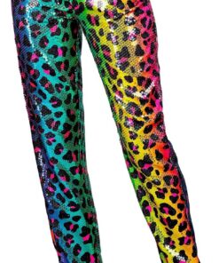 W WIDMANN MILANO Party Fashion - Pantalones de lentejuelas para mujer | Conjunto retro brillante, pantalones de mujer para Carnaval, festivales, discotecas, Nochevieja y looks llamativos de fiesta