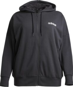 adidas Women's Chaqueta con Capucha Essentials Linear French Terry