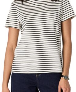 Amazon Essentials Mujer Camiseta de Manga Corta con Cuello Redondo 100% Algodón, Corte Estándar