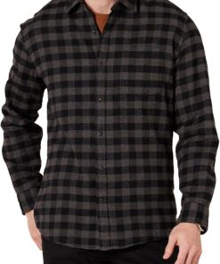 Amazon Essentials Hombre Camisa de Franela de Manga Larga