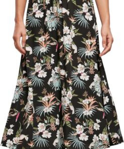 Urban Classics Ladies' Viscose Midi Mujer Falda Larga Negro 100% Viscosa